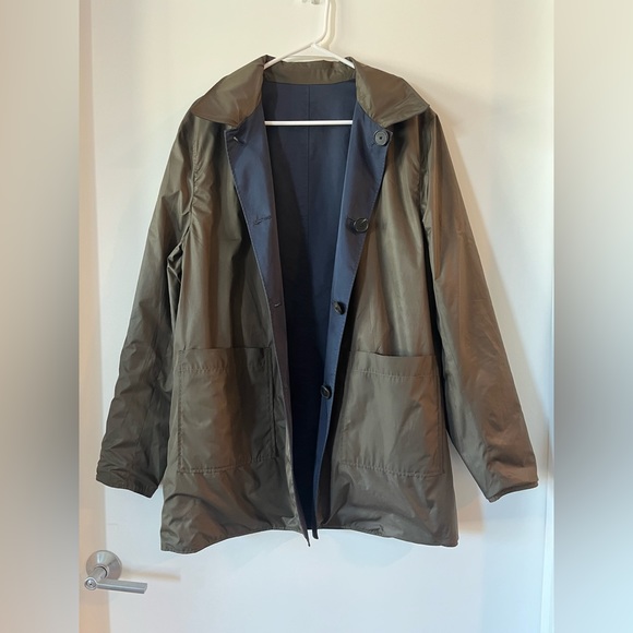 Jigsaw Women Classic Windbreaker Jacket Reversible Blue and Green colors sz M - Picture 7 of 12